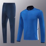 25-26 High Quality Half Pull Tracksuit— Blue 蓝色