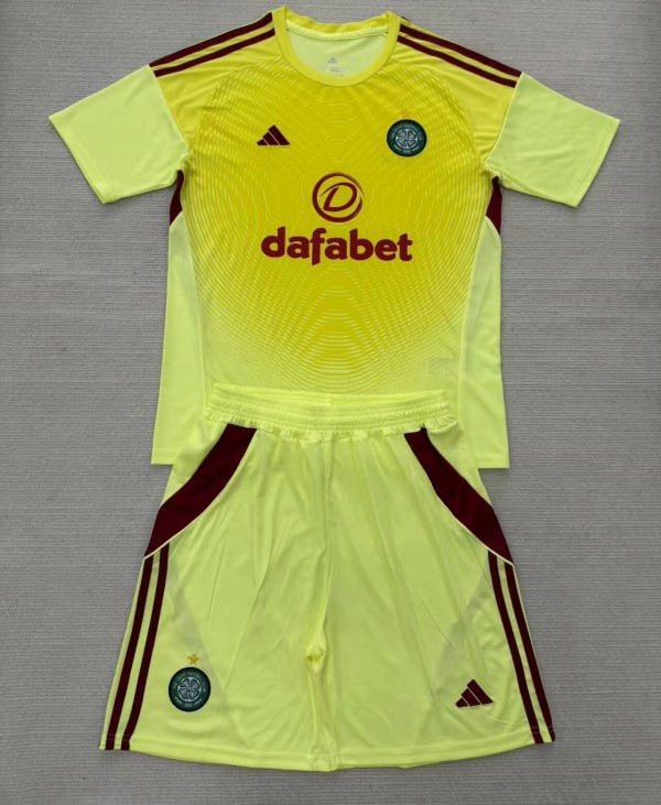 25-26 Celtic Yellow Goalkeeper Adult Suit