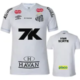 25-26 Santos FC Home Prints Sponsor Fans Soccer Jersey*全广告