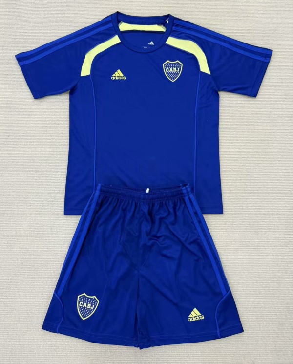25-26 Boca Juniors Training Shirts Kids Soccer Jersey
