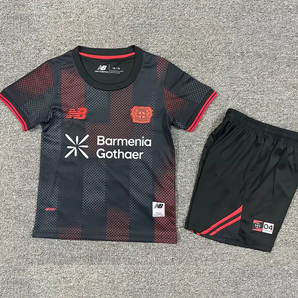 25-26 LeverKusen Black Kids Soccer Jersey