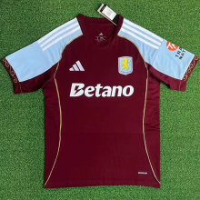 25-26 Aston Villa Home Fans Soccer Jersey
