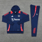 24-25 Man Utd Royal blue Hoodie Tracksuit (卫衣套装)