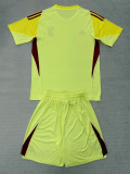 25-26 JUV Yellow GoalKeeper Kids Soccer Jersey 1:1 Thai Quality