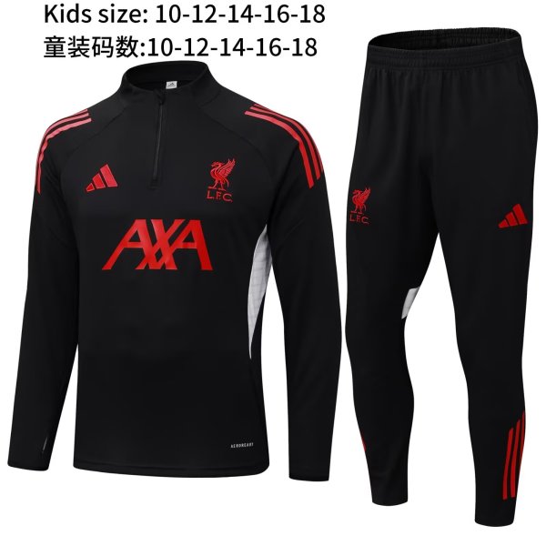 25-26 Liverpool High Quality Kids Half Pull Tracksuit