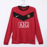 2010 Man Utd Home Long sleeves Retro Soccer Jersey