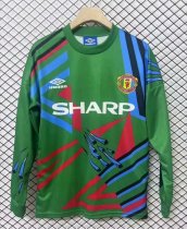 1992-1993 Man Utd GoalKeeper Long Sleeves Retro Soccer Jersey