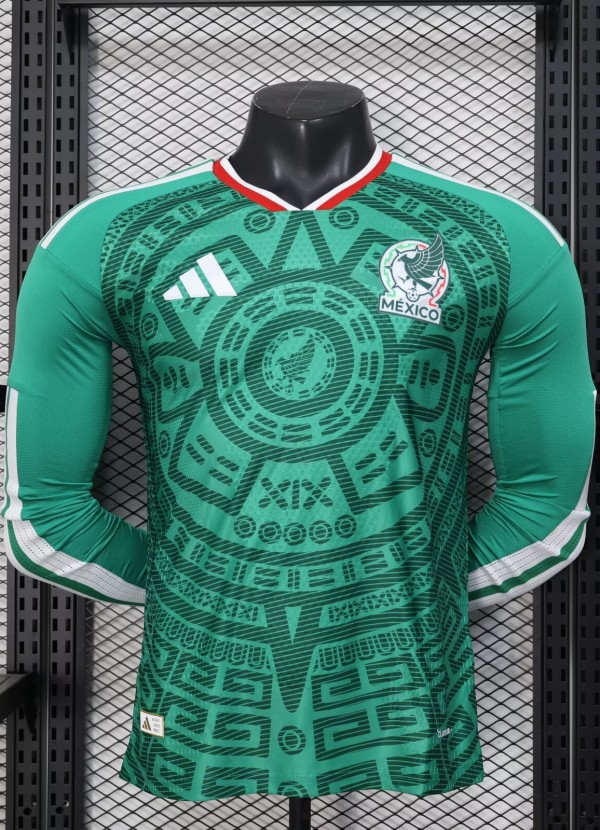 25-26 Mexico Home Long sleeves Player Version Soccer Jersey