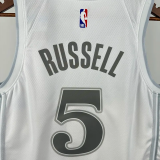 24-25 Dallas Mavericks RUSSELL #5 White City Edition Top Quality Hot Pressing NBA Jersey