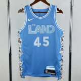 24-25 Cleveland Cavaliers MITCHLL #45 Light blue City Edition Top Quality Hot Pressing NBA Jersey