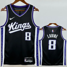23-24 Kings LAVINE #8 Black Top Quality Hot Pressing NBA Jersey