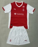 25-26 Stade Reims Home Kids Soccer Jersey