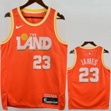25-26 Cleveland Cavaliers JAMES #23 Orange City Edition Top Quality Hot Pressing NBA Jersey