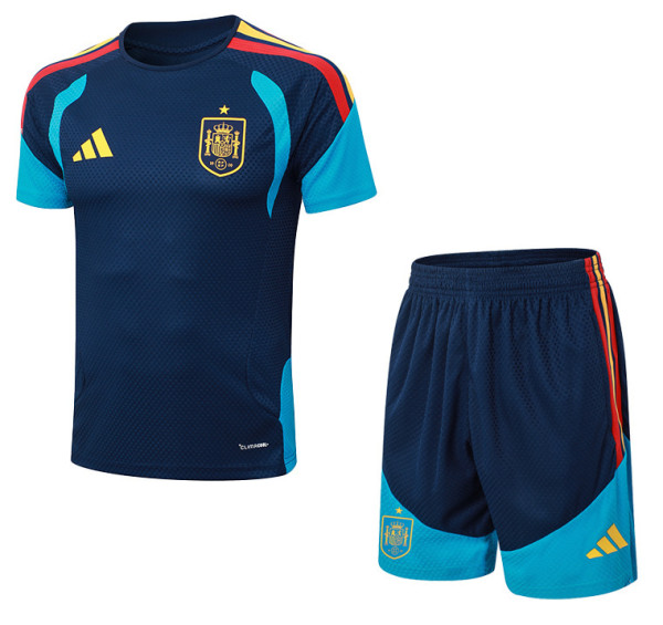 2026 Spain Blue High Quality Player Version Training Short Suit (球员套装)