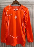 2004 Netherlands Home Long sleeves Retro Soccer Jersey