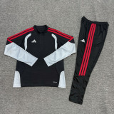 2026 AD Black Kids Half Pull Tracksuit