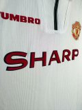 1998 Man Utd Commemorative Edition Long sleeves Retro Soccer Jersey
