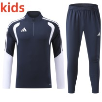 26-27 AD White Kids Half Pull Tracksuit