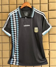 1994 Argentina Black Retro Soccer Jersey