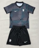 26-27 CHE Black GoalKeeper Kids Soccer Jersey