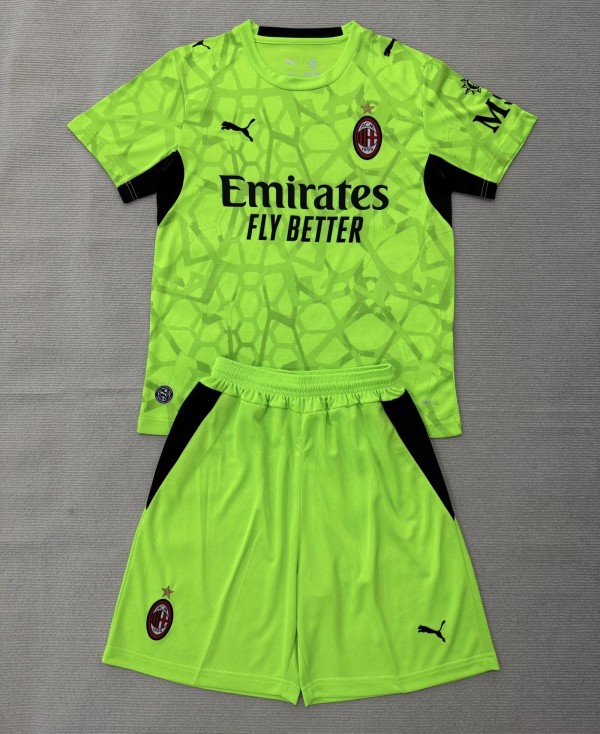 26-27 ACM Green Goalkeeper Kids Soccer Jersey