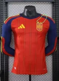 2026 World Cup Spain Home Long Sleeve Player Version Soccer Jersey (With 2 Star)*两颗星*长袖球员