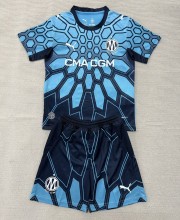 26-27 Marseille Blue GoalKeeper Kids Soccer Jersey