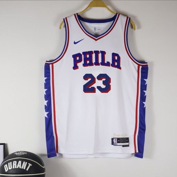 24-25 76ERS James #23 White Top Quality Hot Pressing NBA Jersey