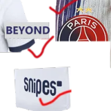 26-27 PSG Away Embroidered Version Fans Soccer Jersey