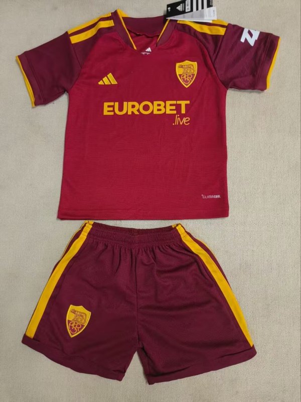 26-27 Roma Home Kids Soccer Jersey