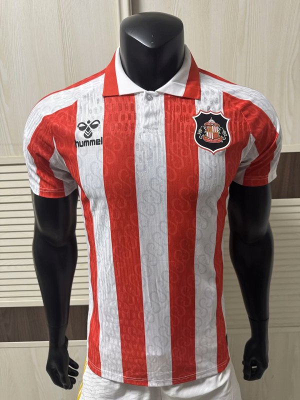 26-27 Sunderland Home Player Version Soccer Jersey