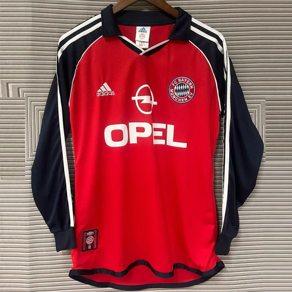 2000-2001 Bayern Home Long Sleeve Retro Soccer Jersey