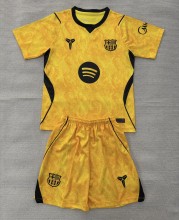 26-27 BAR Yellow GoalKeeper Kids Soccer Jersey