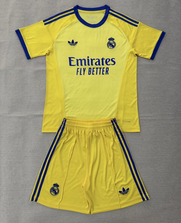 26-27 RMA Yellow GoalKeeper Kids Soccer Jersey