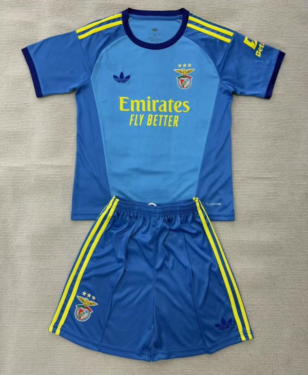 26-27 Benfica Blue GoalKeeper Kids Soccer Jersey