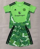 26-27 Man Utd Green Goalkeeper Kids Soccer Jersey