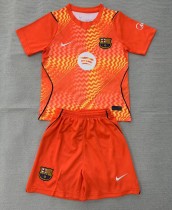 26-27 BAR Orange GoalKeeper Kids Soccer Jersey