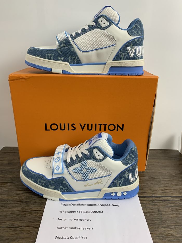 high-grade Men L*ouis V*uitton L*V Trainer Top Sneakers