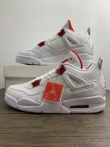 Brenndasneakers Air Jordan 4 Retro White University Red
