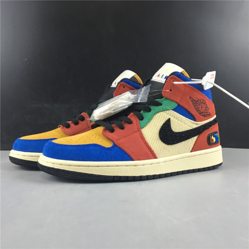 Brenndasneakers Blue The Great x Air Jordan 1 Mid “Fearless” CU2805-100