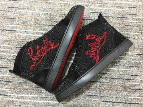 Brenndasneakers Men C*hristian L*ouboutin Louis Rhinestone Top Sneaker