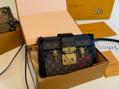 Louis Vuitton new monogram ETITE MALLE hard box messenger bag