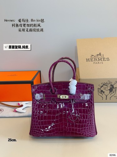 Hermes Birkin Platinum Bag Crocodile Pure Leather