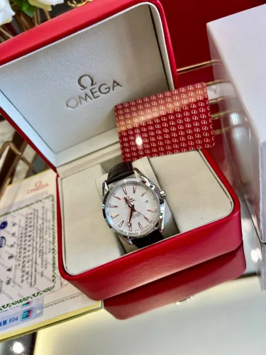 Omega Seamaster Ceramic Series Aqua Terra's unique dial design evokes the endless waves of the sea