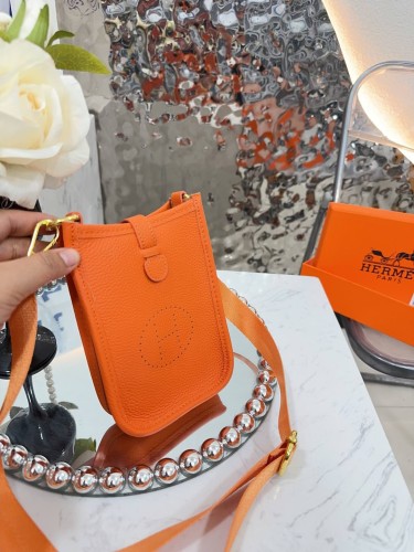 Evelyn Hermes entry-level bag injection H unique hollow design imported calf leather production