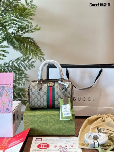 Gucci's new Boston handbag is a recent addition that can be carried by hand or slung over a shoulder.