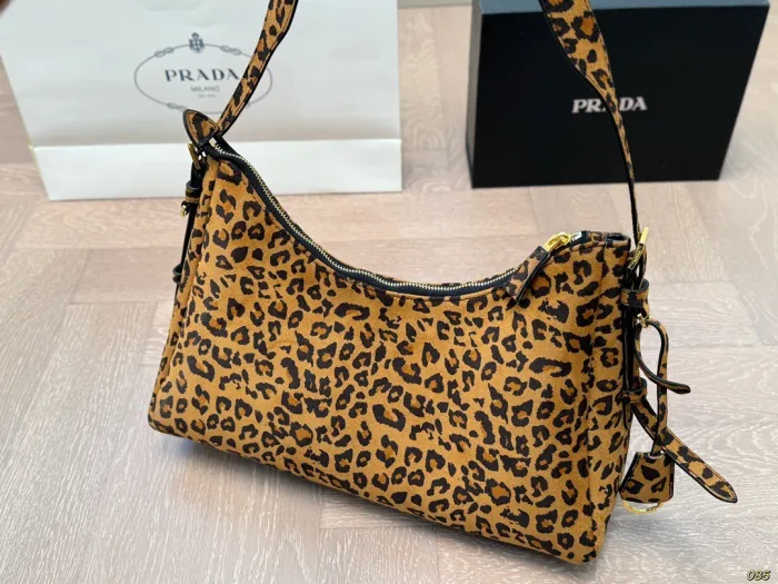 Prada Underarm Bag Panther Pattern Color Matching