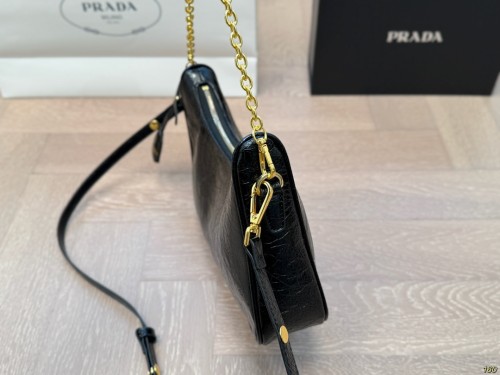 Prada underarm bag with genuine leather feel