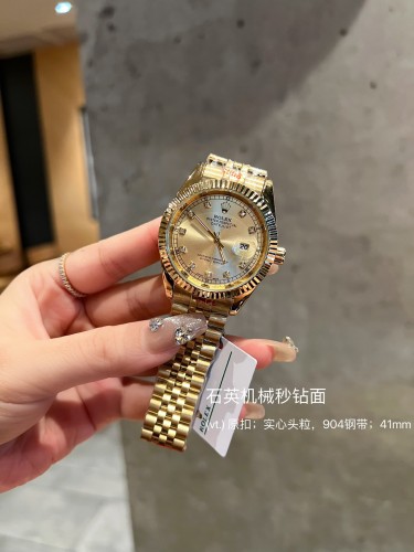 Rolex buckle five bead quartz mechanical timekeeping watch