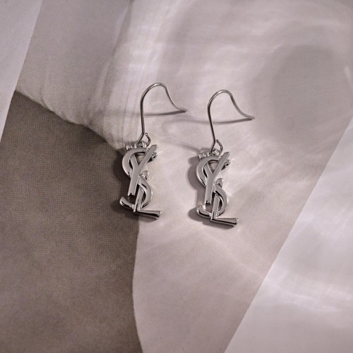 YSL Saint Laurent Earrings in Original Brass